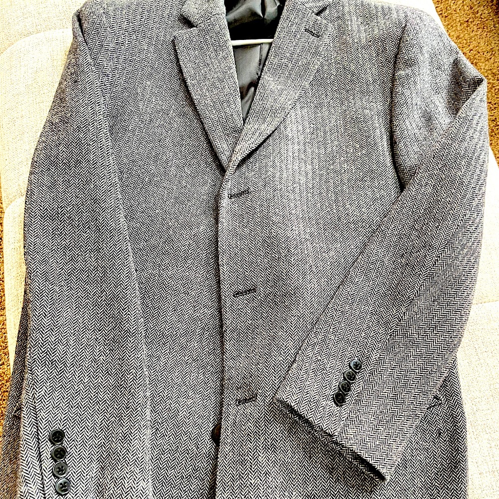 Calvin Klein mens slim fit herringbone coat L